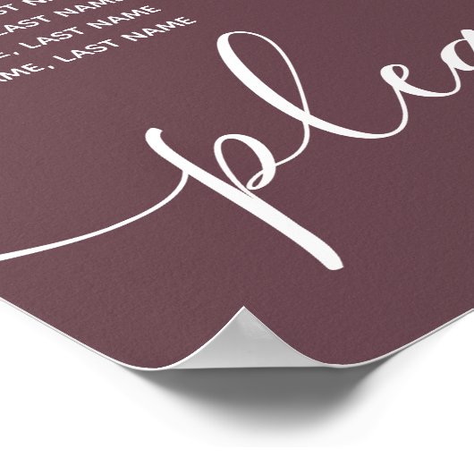 Infinity bogundy botanical romantic elegant poster (Hoek)