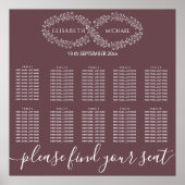 Infinity bogundy botanical romantic elegant poster (Voorkant)