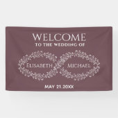 Infinity bogundy botanical romantic elegant spandoek (Horizontaal)