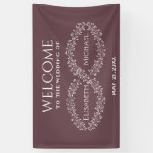 Infinity bogundy botanical romantic elegant spandoek (Verticaal)