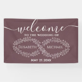 Infinity bogundy botanical romantic elegant spandoek (Horizontaal)