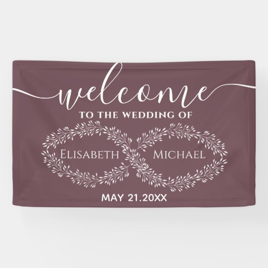 Infinity bogundy botanical romantic elegant spandoek (Horizontaal)