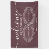 Infinity bogundy botanical romantic elegant spandoek (Verticaal)