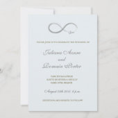 Infinity bord babyblauwe grijze minimalistische br kaart (Voorkant)