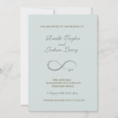 Infinity bord bleke blauwe grijze minimalistische  kaart (Voorkant)