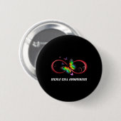 Infinity Butterfly Sikkelcelbewustzijn Ronde Button 5,7 Cm (Voorkant /achterkant)