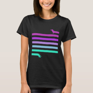 Infinity Dachshund Cool Neon Zeer Lange Dachshund  T-shirt