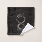 Infinity dragon van Ouroboros op schors Bad Handdoek (Wasdoekje)