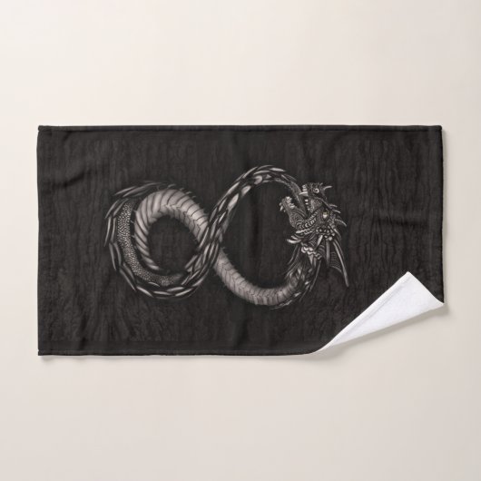 Infinity dragon van Ouroboros op schors Bad Handdoek (Handdoek)