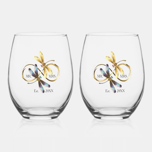 Infinity Dragonfly Wijnglas Zonder Voet (Voorkant)