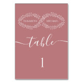 Infinity dusty roos botanische romantische elegant kaart (Voorkant)