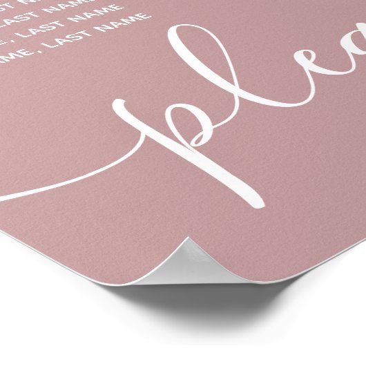 Infinity dusty roos botanische romantische elegant poster (Hoek)