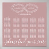 Infinity dusty roos botanische romantische elegant poster (Voorkant)