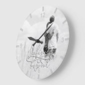 Infinity en Beyond Love Couples Black en White Grote Klok (Hoek)