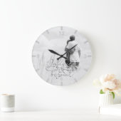 Infinity en Beyond Love Couples Black en White Grote Klok (Huis)