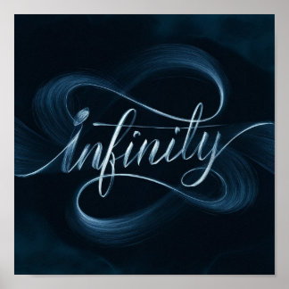 Infinity - Engelse kalligrafie Poster