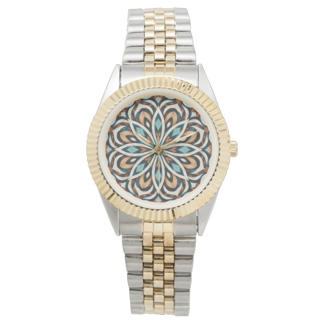 Infinity Flower Mandala Horloge (Voorkant)