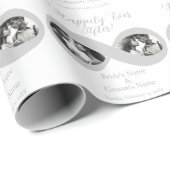Infinity foto's Zilver Wit bruiloft Jubileum Cadeaupapier (Rol Hoek)