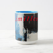 "Infinity Fusion: tweekleurige Mok met Abstract bl (Center)