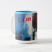 "Infinity Fusion: tweekleurige Mok met Abstract bl (Voorkant links)