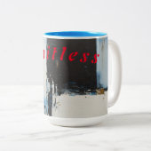 "Infinity Fusion: tweekleurige Mok met Abstract bl (Voorkant rechts)