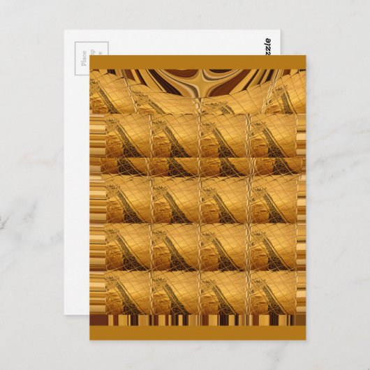 Infinity Golden Giraffe Animal Motif Art Print Briefkaart (Voorkant / Achterkant)