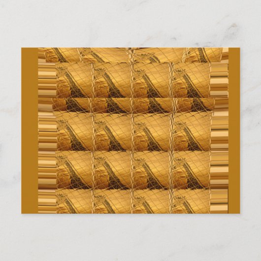 Infinity Golden Giraffe Animal Motif Art Print Briefkaart (Voorkant)