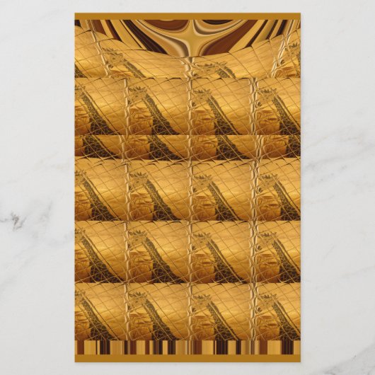 Infinity Golden Giraffe Animal Motif Art Print Briefpapier (Voorkant)