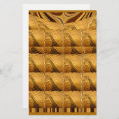 Infinity Golden Giraffe Animal Motif Art Print Briefpapier (Voorkant / Achterkant)