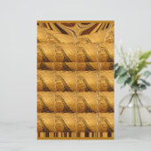Infinity Golden Giraffe Animal Motif Art Print Briefpapier (Staand voorkant)