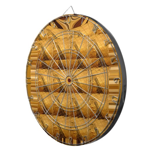 Infinity Golden Giraffe Animal Motif Art Print Dartbord (Voorkant Rechts)