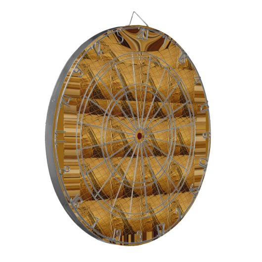 Infinity Golden Giraffe Animal Motif Art Print Dartbord (Voorkant Links)