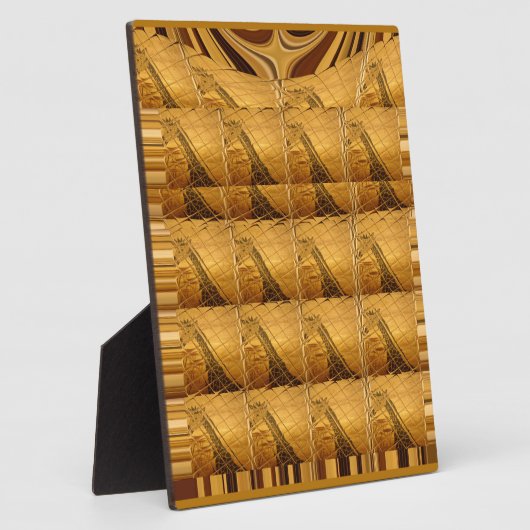 Infinity Golden Giraffe Animal Motif Art Print Fotoplaat (Zijkant)