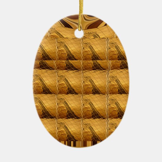 Infinity Golden Giraffe Animal Motif Art Print Keramisch Ornament (Voorkant)