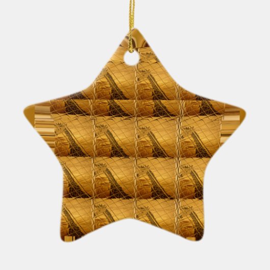 Infinity Golden Giraffe Animal Motif Art Print Keramisch Ornament (Voorkant)