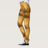 Infinity Golden Giraffe Animal Motif Art Print Leggings (Links)