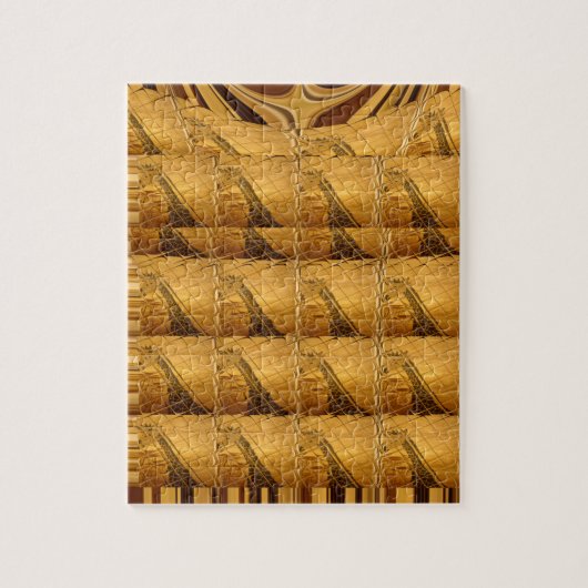 Infinity Golden Giraffe Animal Motif Art Print Legpuzzel (Verticaal)