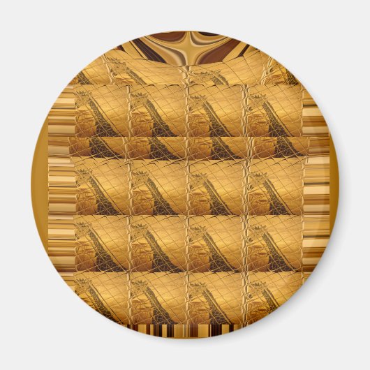 Infinity Golden Giraffe Animal Motif Art Print Magneet (Voorkant)