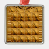 Infinity Golden Giraffe Animal Motif Art Print Metalen Ornament (Voorkant)