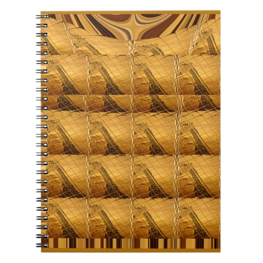 Infinity Golden Giraffe Animal Motif Art Print Notitieboek (Voorkant)