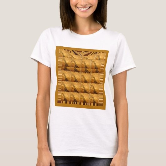 Infinity Golden Giraffe Animal Motif Art Print T-shirt (Voorkant)