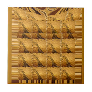 Infinity Golden Giraffe Animal Motif Art Print Tegeltje