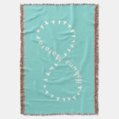 Infinity Hakuna Matata - Blauwgroen blauw en wit Deken (Voorkant Verticaal)