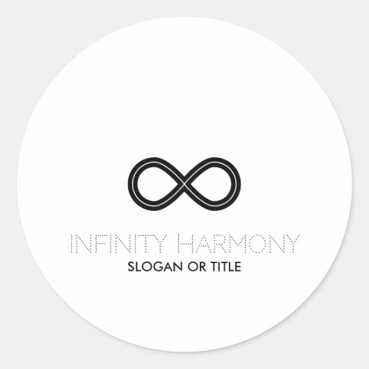 Infinity Harmony-symbool Ronde Sticker (Voorkant)