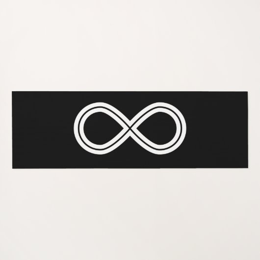 Infinity Harmony Zwart-wit Yogamat (Achterkant (horizontaal))