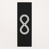 Infinity Harmony Zwart-wit Yogamat (Voorkant)