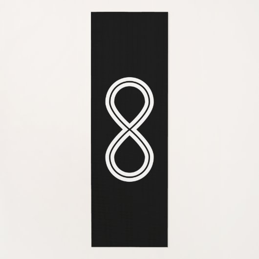 Infinity Harmony Zwart-wit Yogamat (Voorkant)