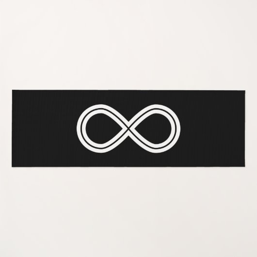 Infinity Harmony Zwart-wit Yogamat (Voorkant (horizontaal))