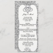 Infinity Hart Bruiloft Menu Kaart (Voorkant / Achterkant)