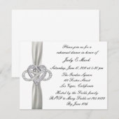 Infinity Hart repetitie diner uitnodiging (Voorkant / Achterkant)